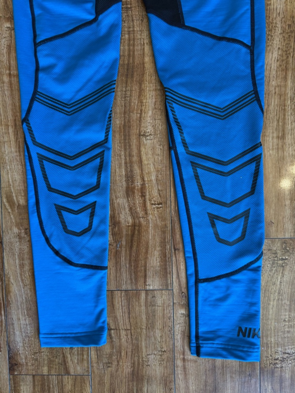 Nike Pro Men’s Blue Black Hyperwarm Compression Tights Size Medium - Picture 9 of 9